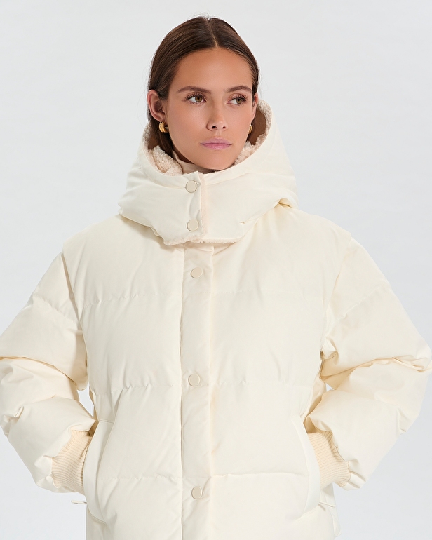 Driss Down Jacket Ecru Short Down Jacket ZAPA