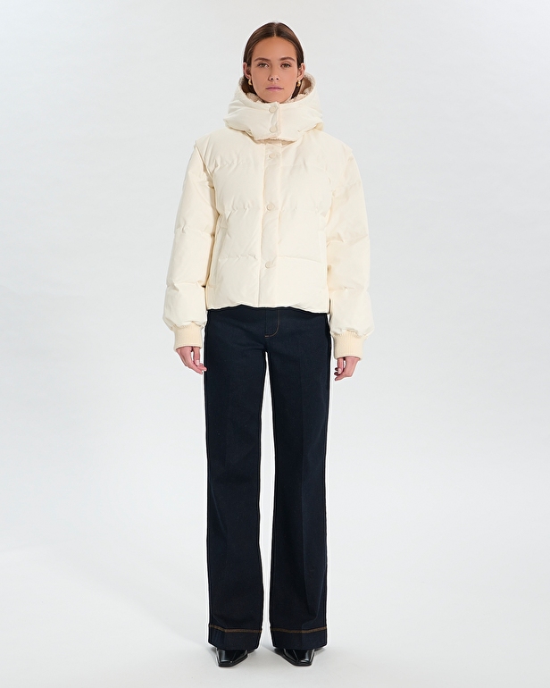 Driss Down Jacket Ecru Short Down Jacket ZAPA