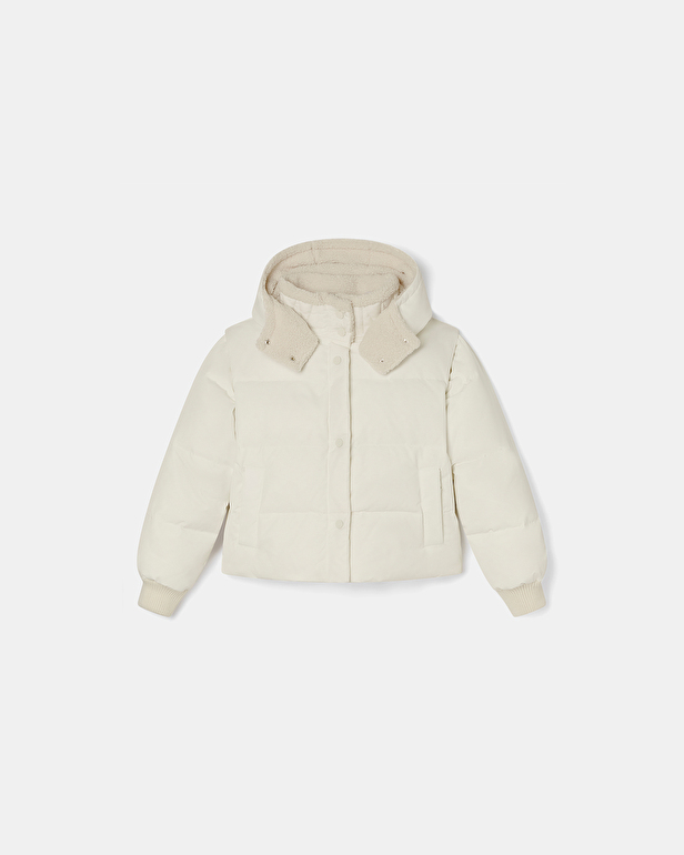 Driss Down Jacket Ecru Short Down Jacket ZAPA