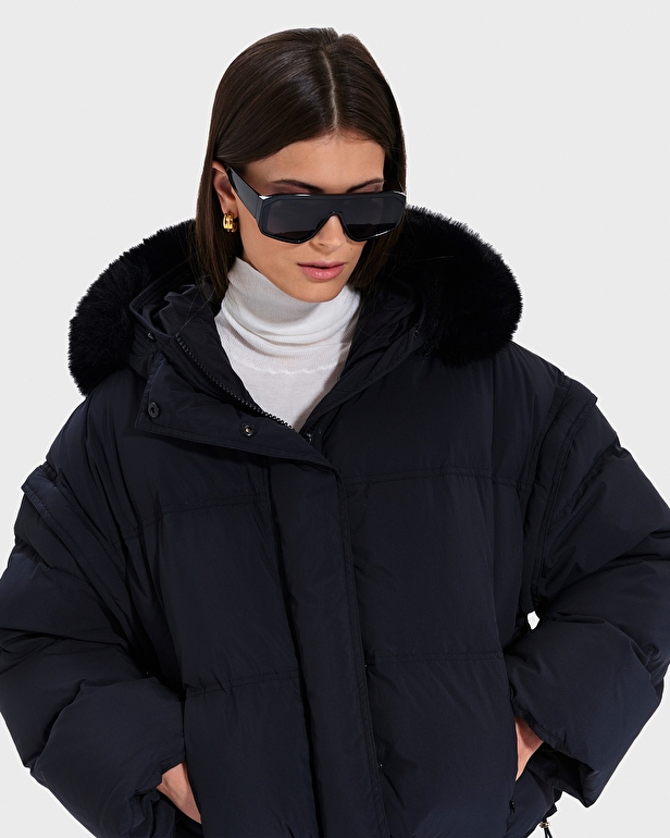 Denitsa Down Jacket Black Short Down Jacket ZAPA