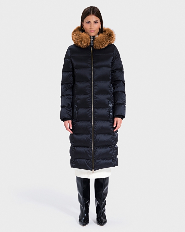Dalyana Down Jacket Black Long Down Jacket ZAPA