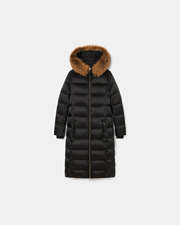 Dalyana Down Jacket Black Long Down Jacket ZAPA