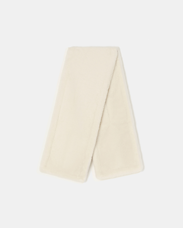 Eva Scarf Ecru Faux Fur Scarf ZAPA