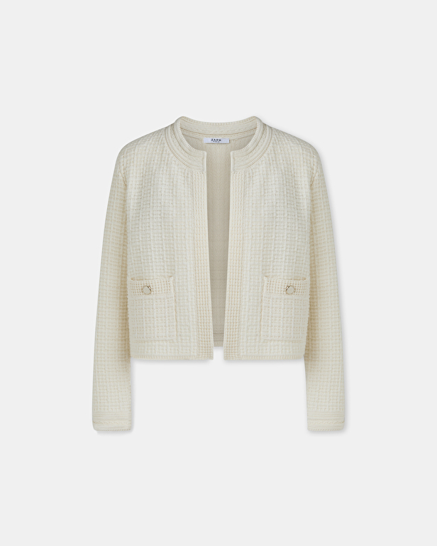 Glade Vest Short ecru cardigan ZAPA