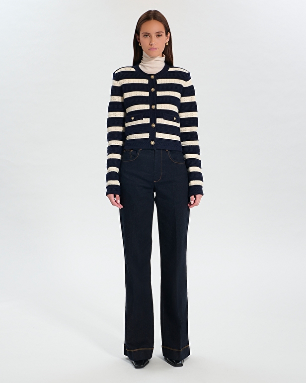 Glada vest Straight striped cardigan ZAPA