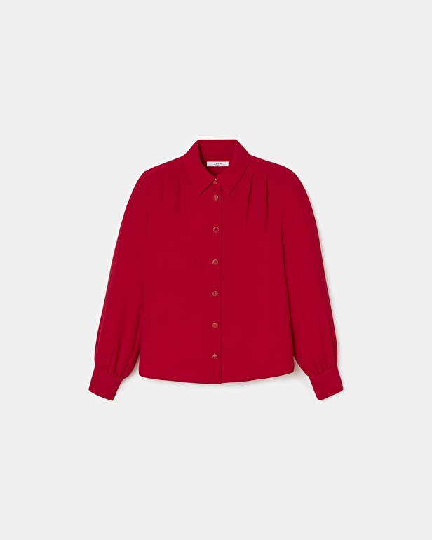 Tara top Red button-down shirt ZAPA