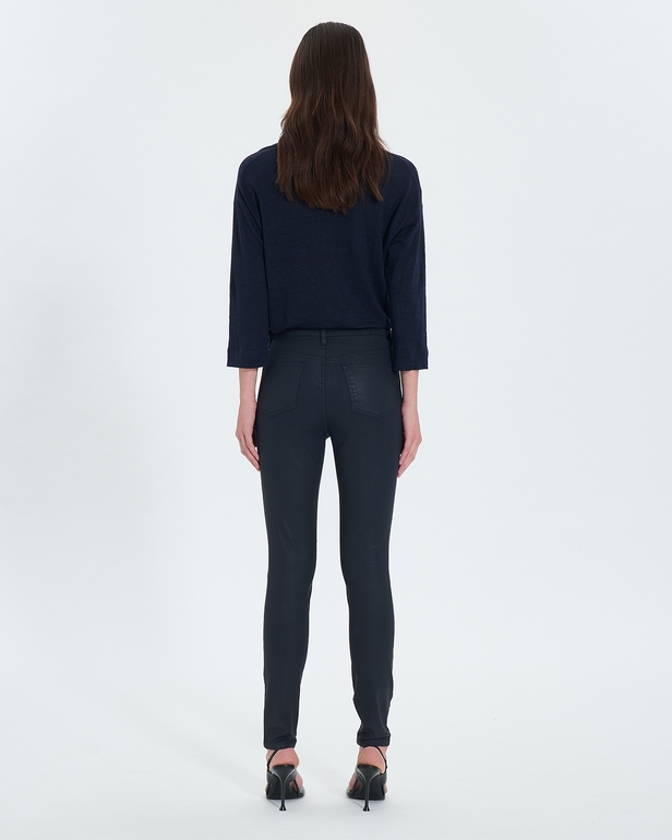 Jskinny Jeans Navy lacquered skinny jeans ZAPA