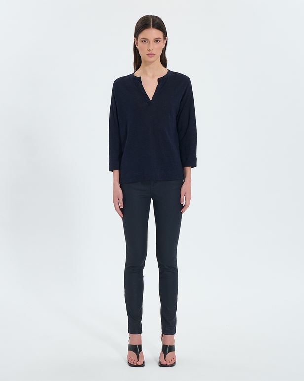 Jskinny Jeans Navy lacquered skinny jeans ZAPA