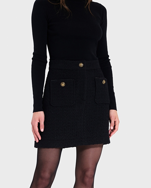 Jini Skirt Black A-Line Skirt ZAPA