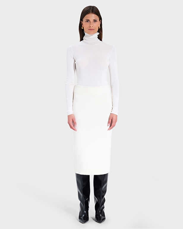 Jelico Skirt Ecru Pencil Skirt ZAPA