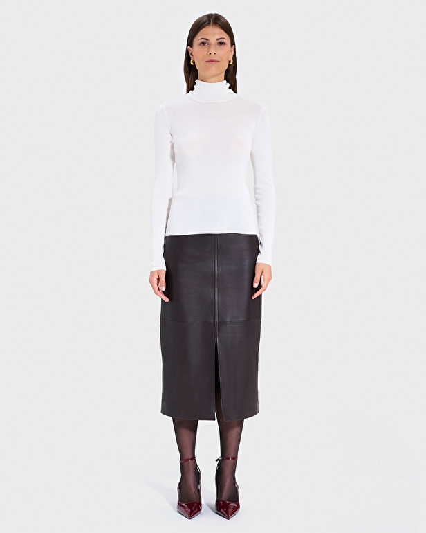 Jala skirt Chocolate pencil skirt ZAPA