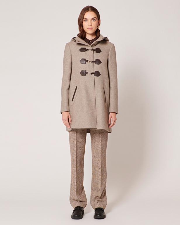 Meros coat Beige mid-length duffle coat ZAPA