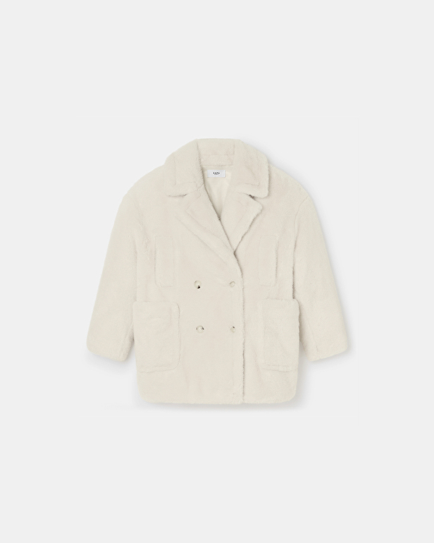 Martiala Coat Ecru Mid-Length Coat ZAPA