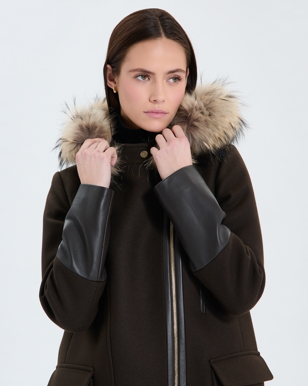 Gerson coat Chocolate Duffle Coat ZAPA