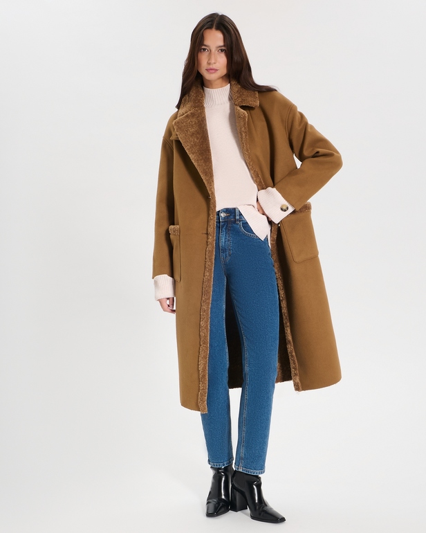 Myrthe coat Long hazelnut coat ZAPA