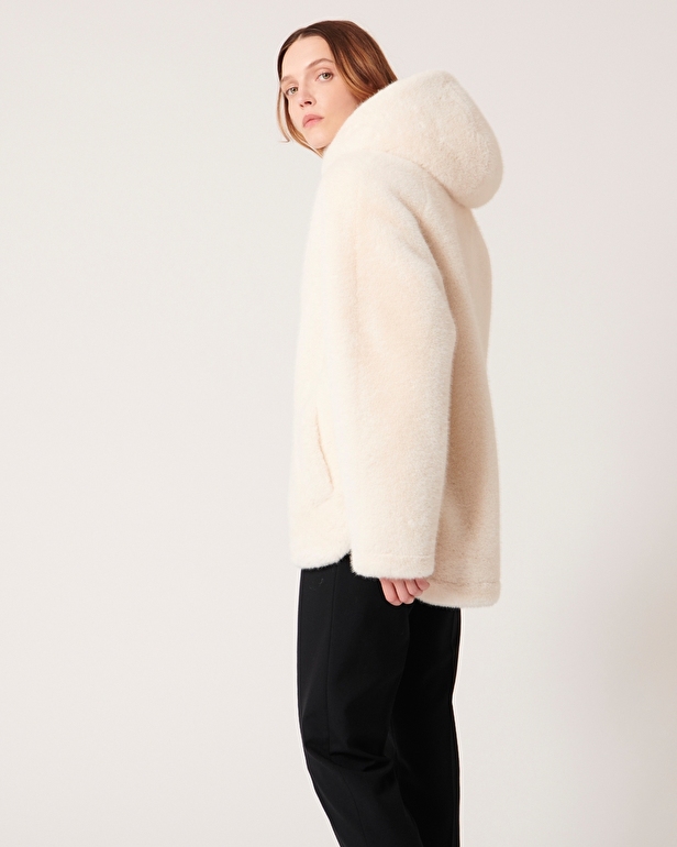 Macey coat Short ecru coat ZAPA