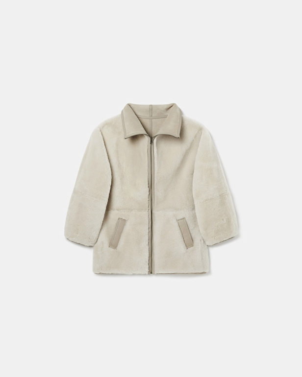 Maya coat Ecru wool coat ZAPA
