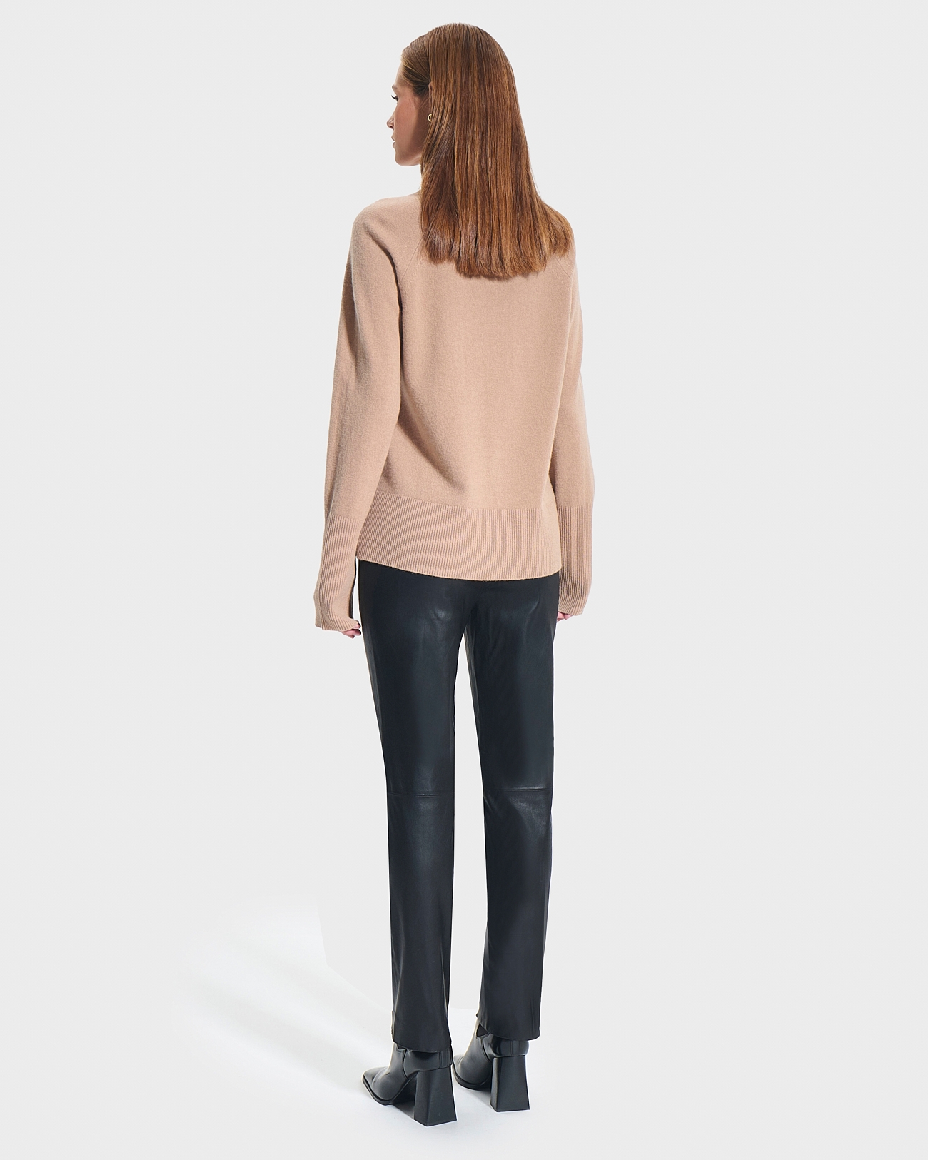 Plaisir pants Black leather straight-leg trousers ZAPA