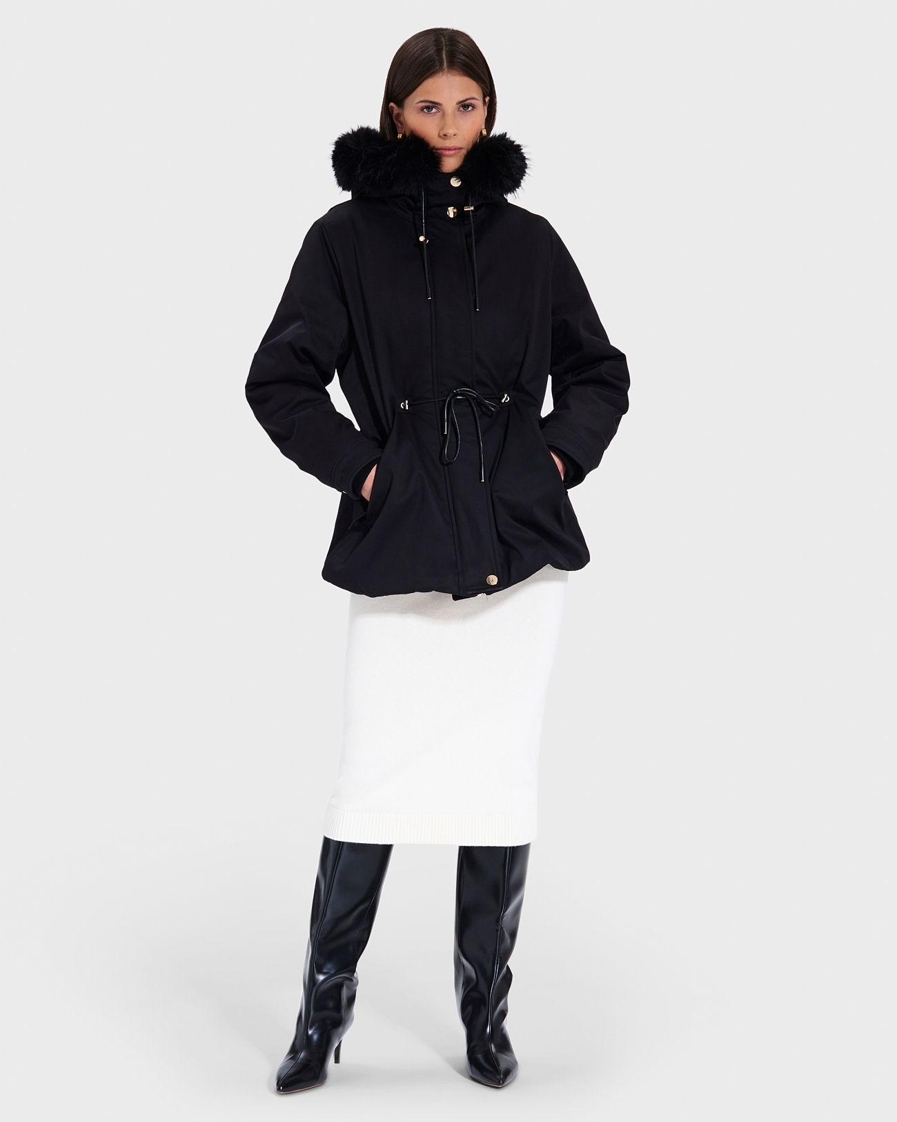 Pekin Parka Black Fitted Parka ZAPA