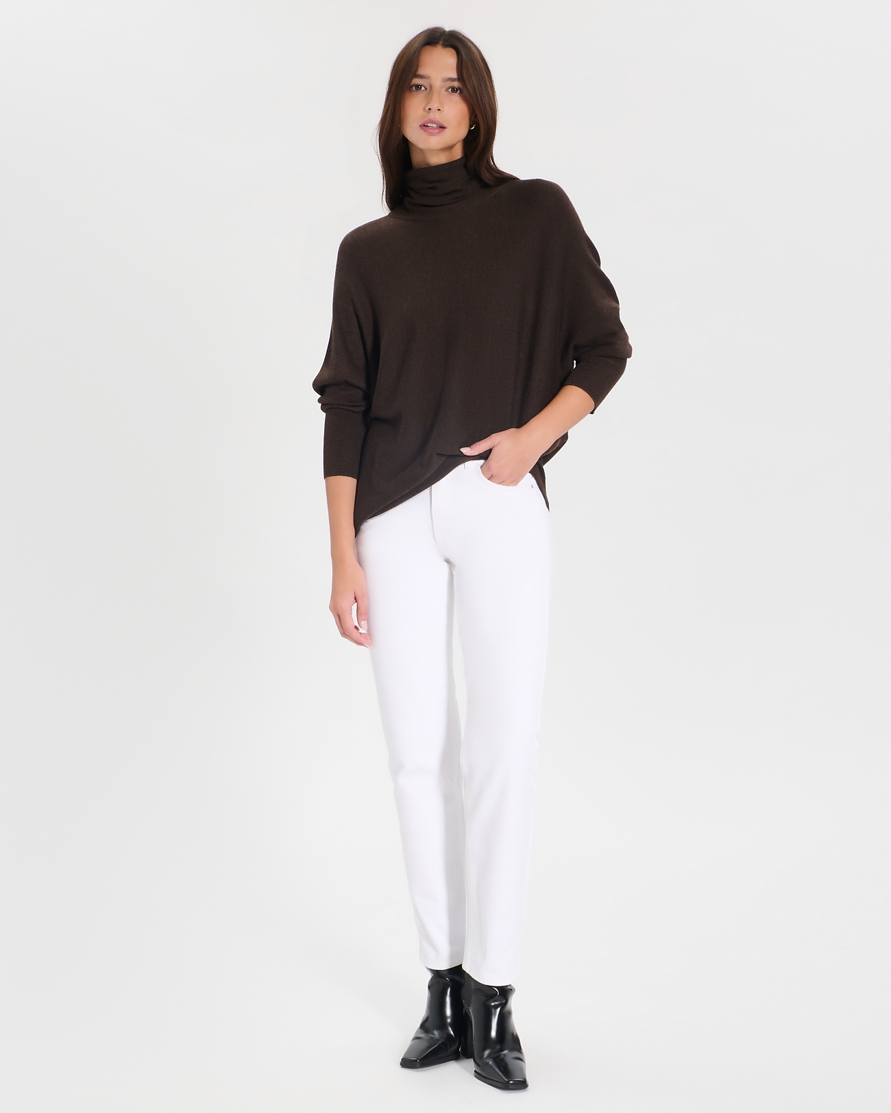 Pruna sweater Chocolate turtleneck sweater ZAPA