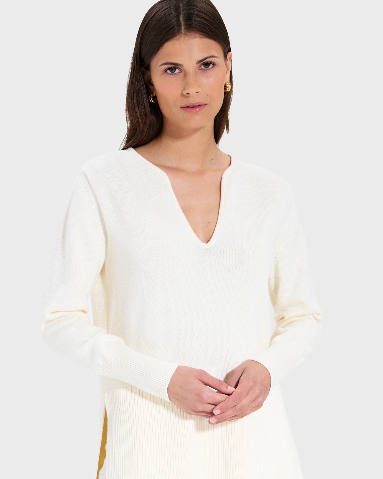 Nalani Sweater Ecru Loose Sweater ZAPA