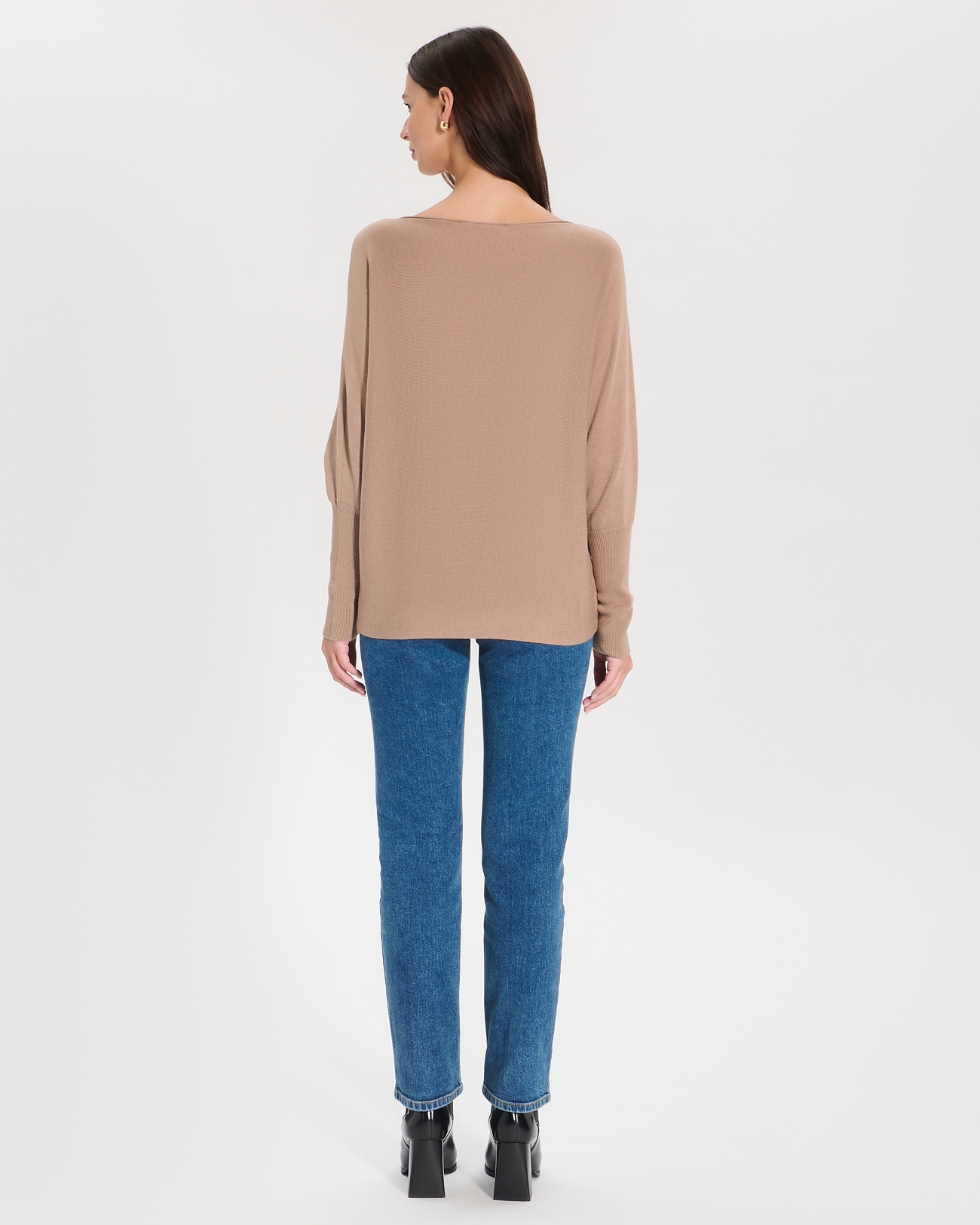 Penseeboat sweater Camel boat-neck sweater ZAPA