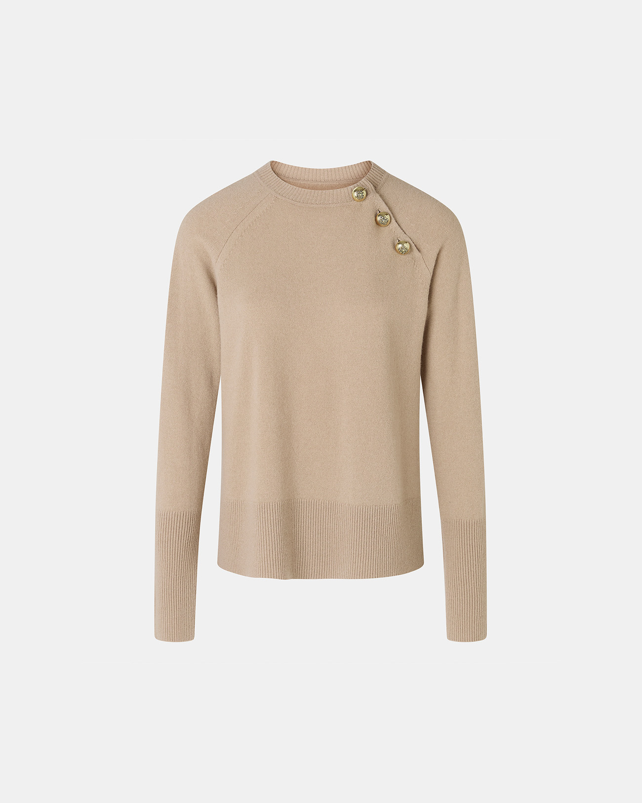 Noam sweater Camel round-neck sweater ZAPA