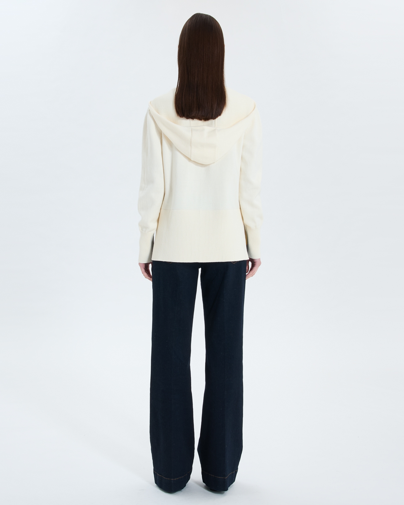 Novalie sweater Ecru hooded sweater ZAPA