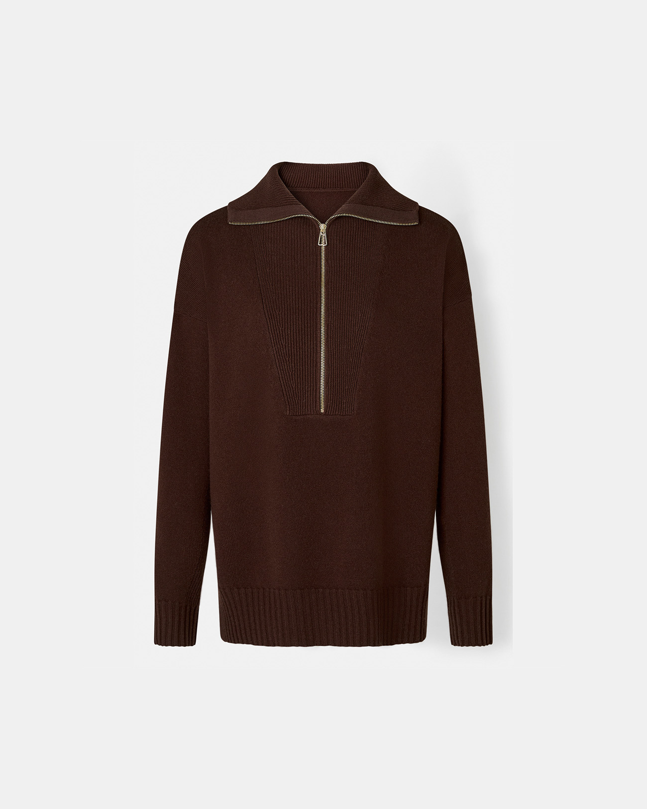 Nabu sweater Mid-length chocolate sweater ZAPA