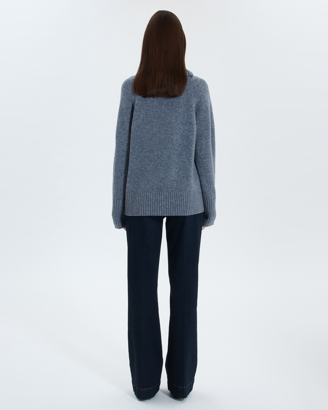 Nuala sweater Gray wool hooded sweater ZAPA