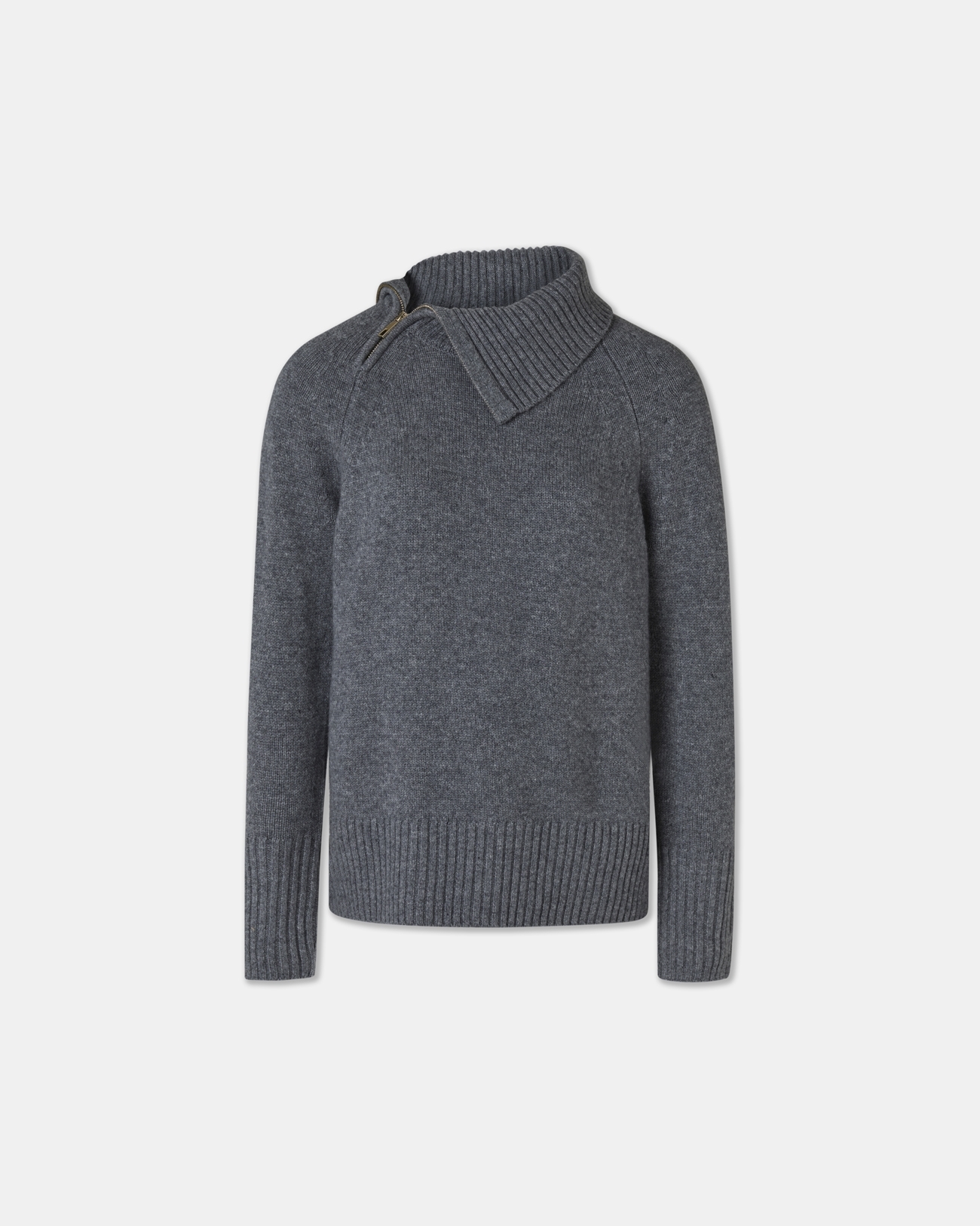 Nuala sweater Gray wool hooded sweater ZAPA