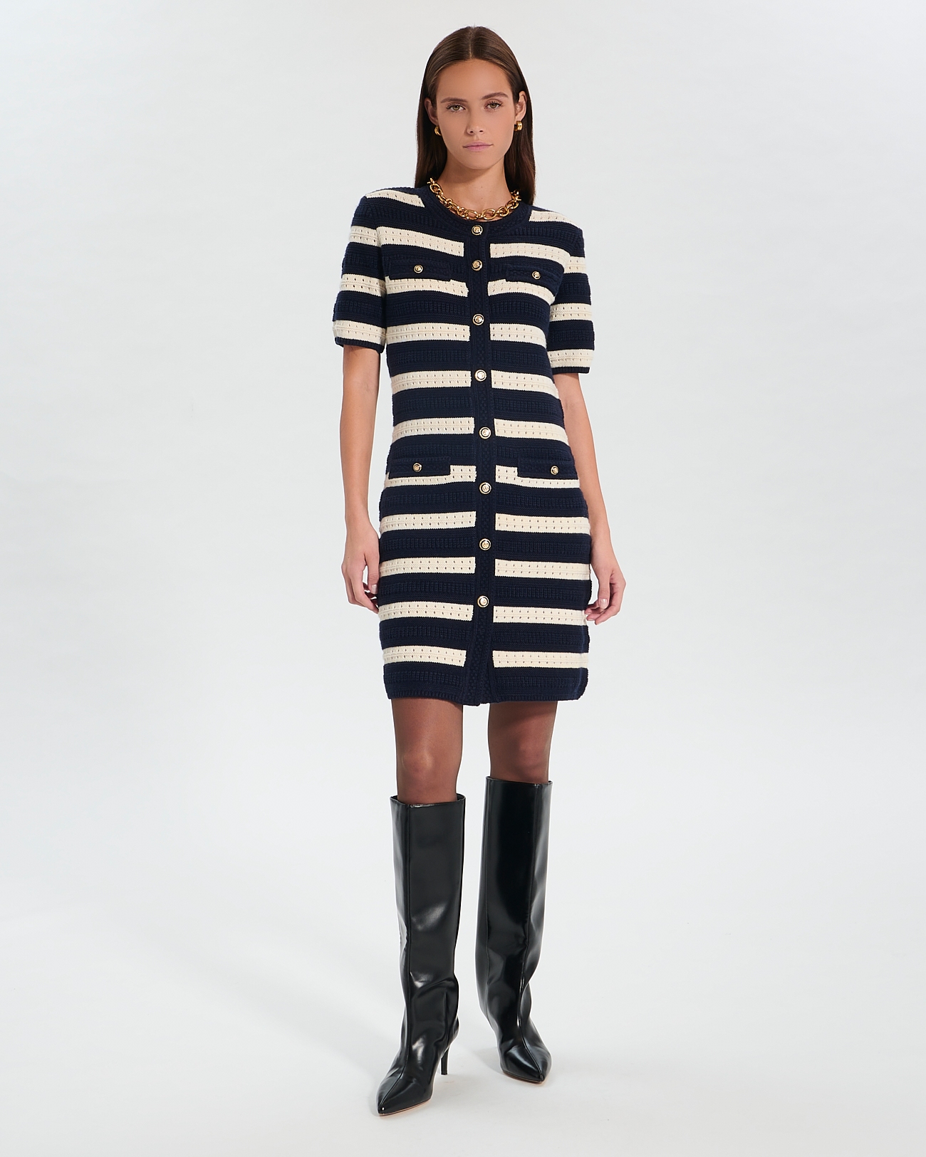 Risma Knitted Dress Short striped dress ZAPA