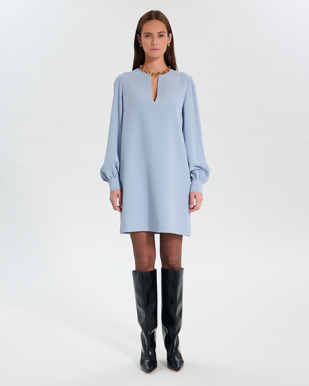 Rheala dress Sky blue straight dress ZAPA