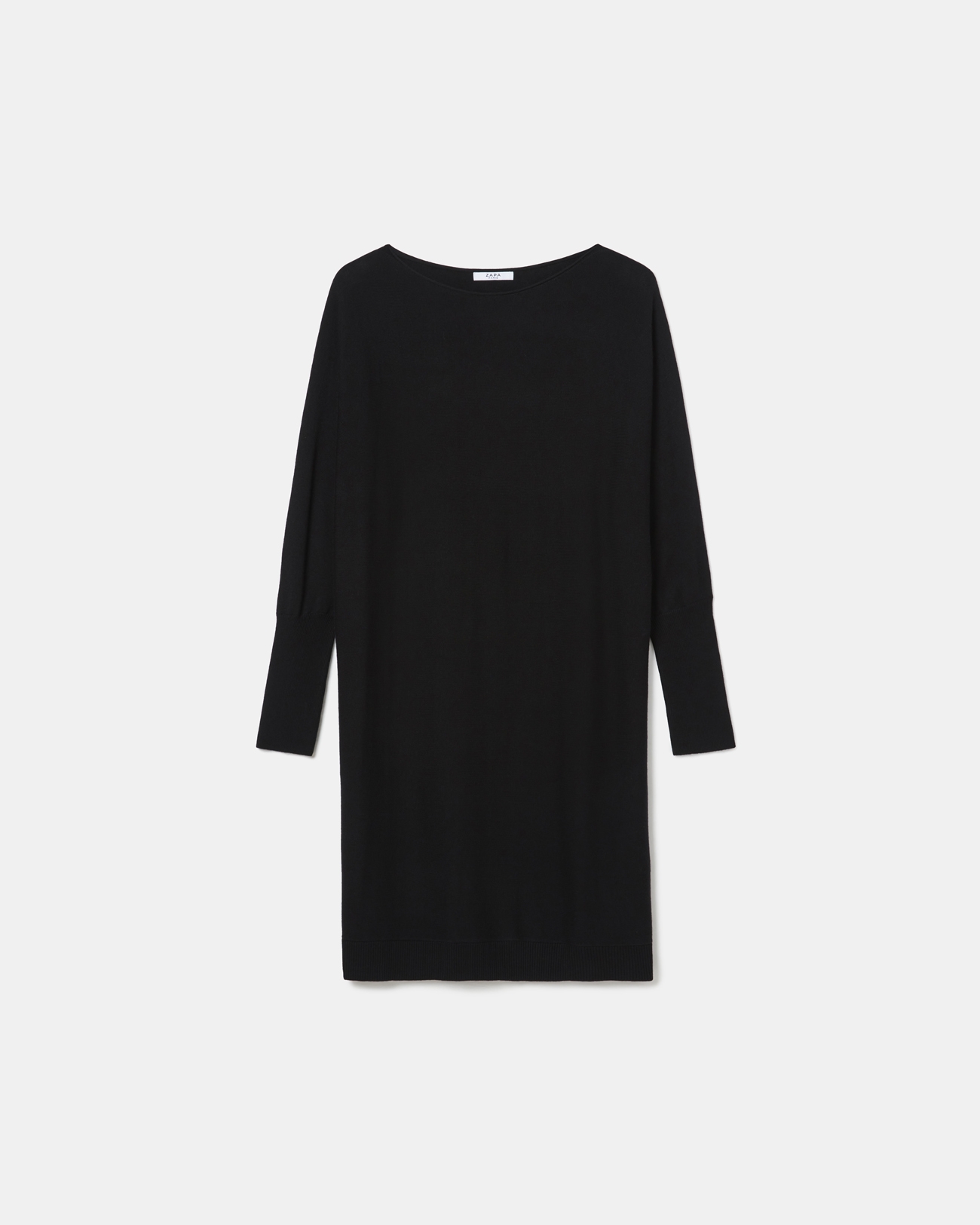 Robe Maille Rendy Robe mi-longue en maille noire ZAPA