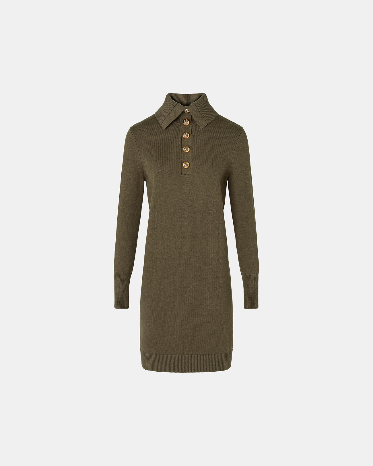 Ruriel Dress Khaki Knit Dress ZAPA