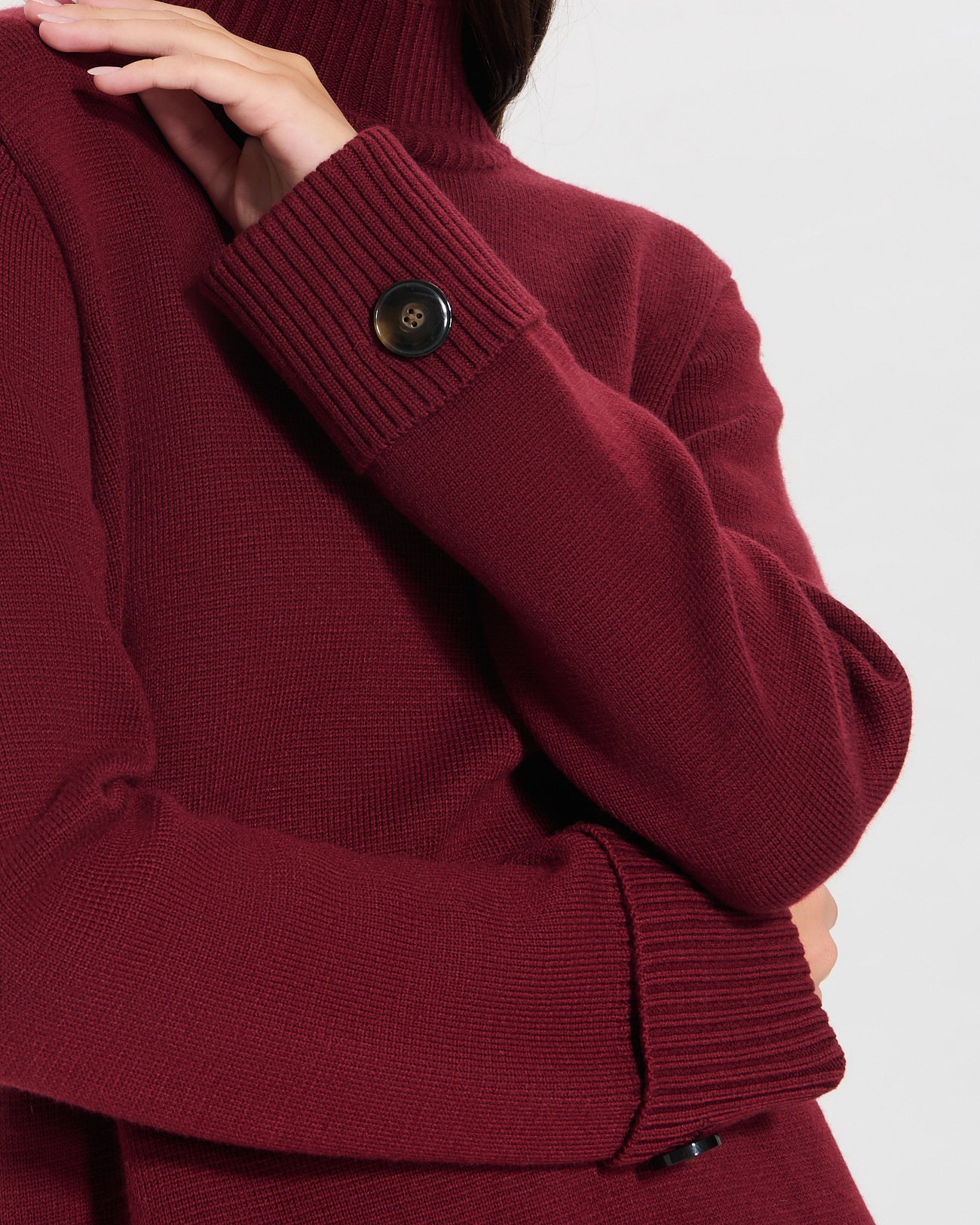 Ritan dress Short burgundy knit dress ZAPA