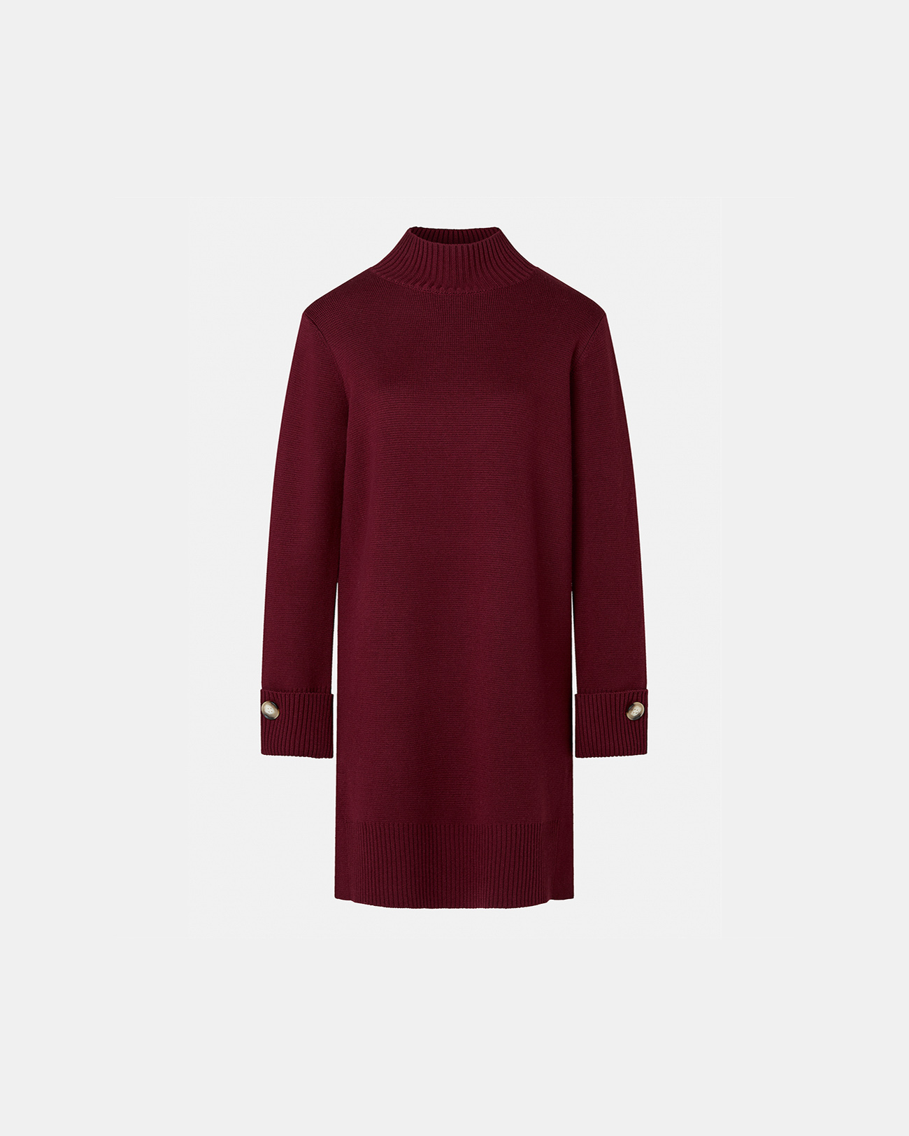 Ritan dress Short burgundy knit dress ZAPA