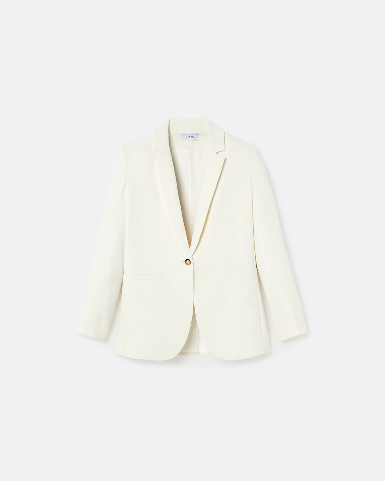 Victorina jacket Ecru crepe suit jacket ZAPA