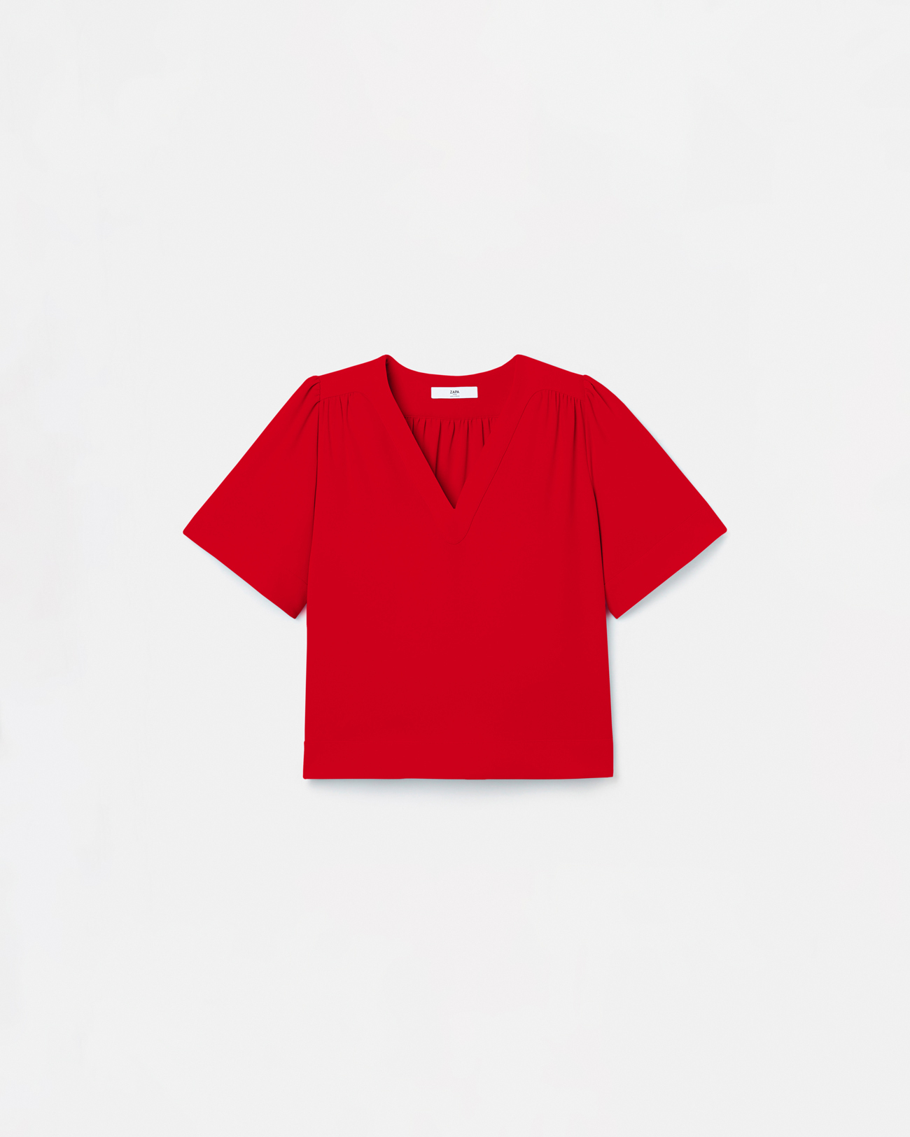 Top Tahiel Red flowing top ZAPA