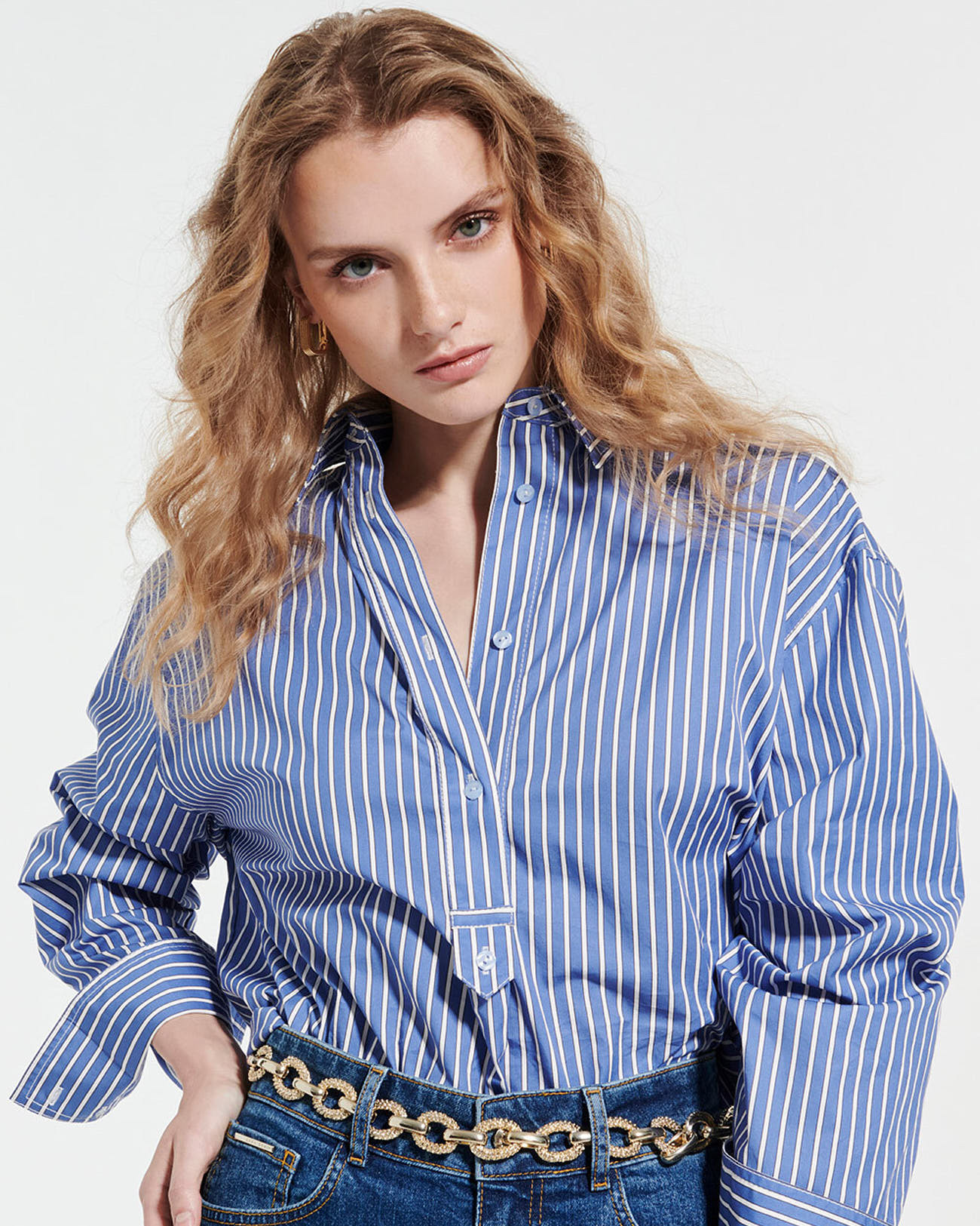 Casblanca skirt Striped oversized shirt ZAPA