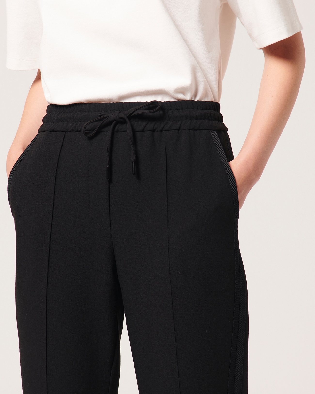 Piel pants Black elastic waist pants ZAPA