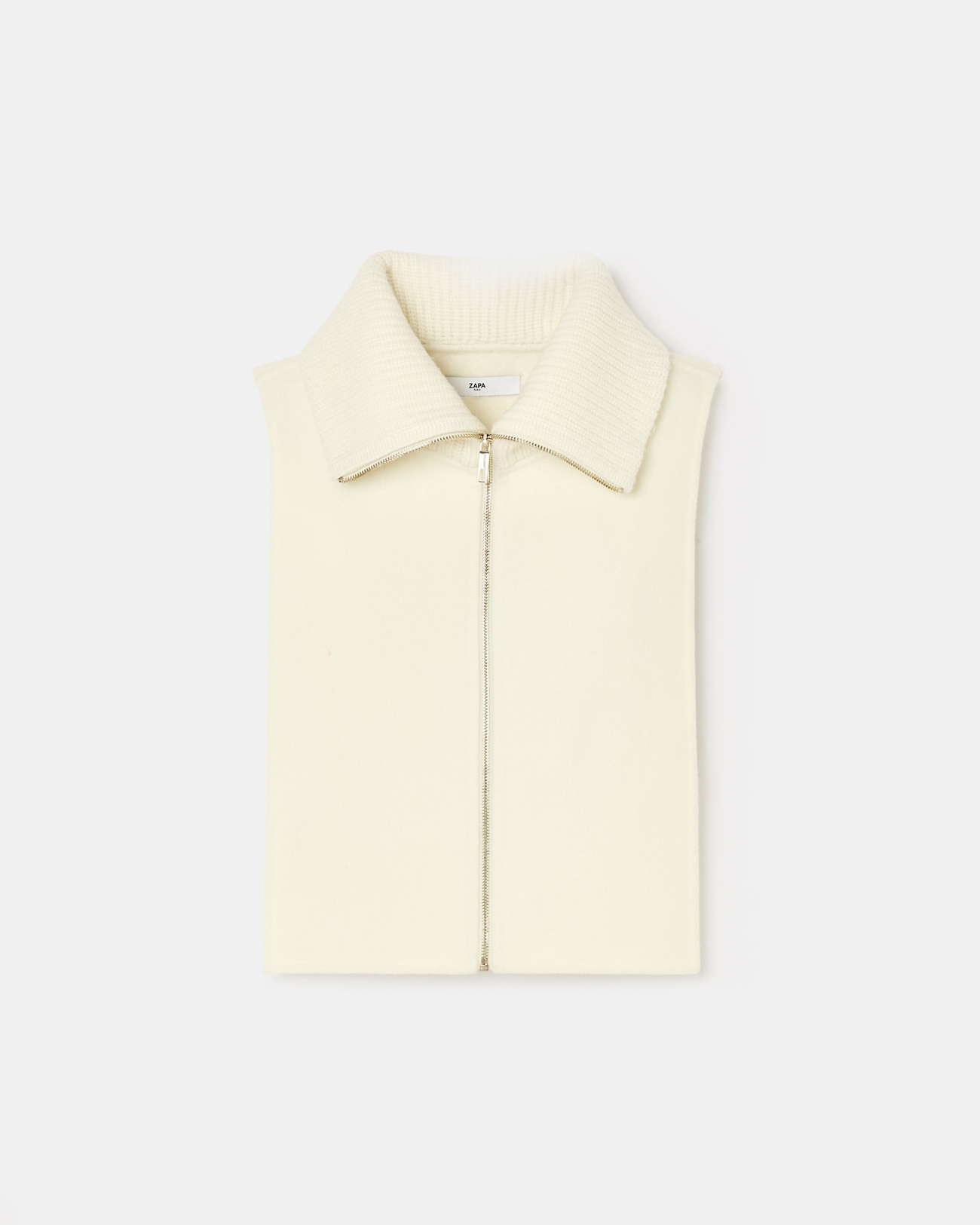 Cassandra collar Ecru zip collar ZAPA