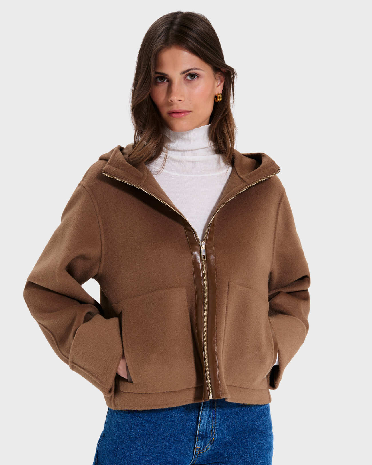 Marjy coat Short camel coat ZAPA