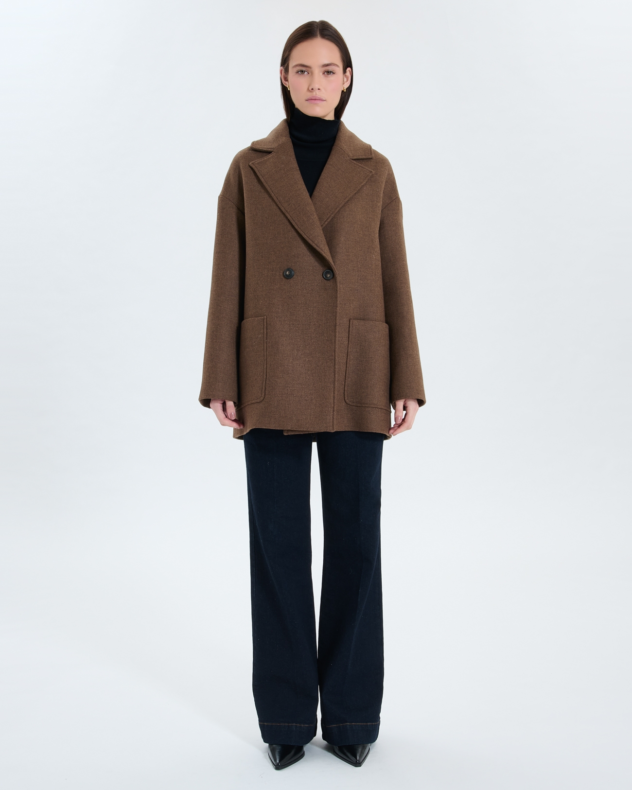 Mirando coat Hazelnut short coat ZAPA