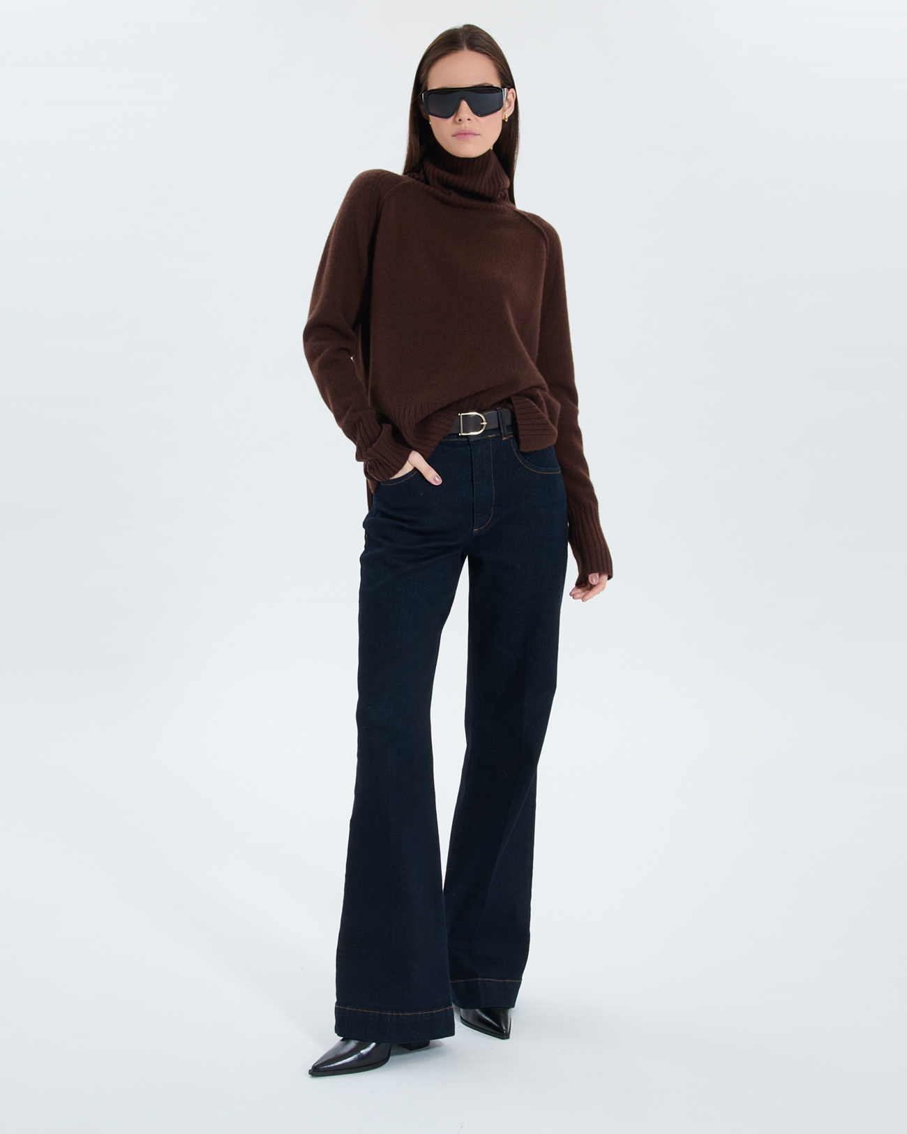 Nefeli Sweater Nefeli chocolate cashmere sweater ZAPA