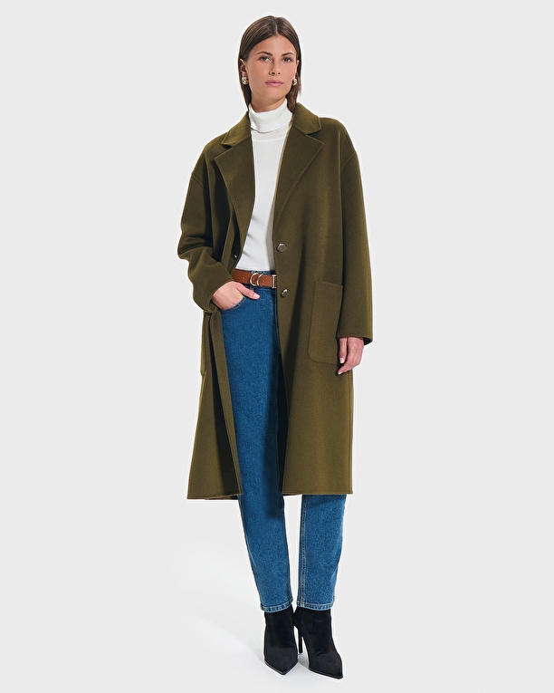 Maela coat Long khaki coat ZAPA