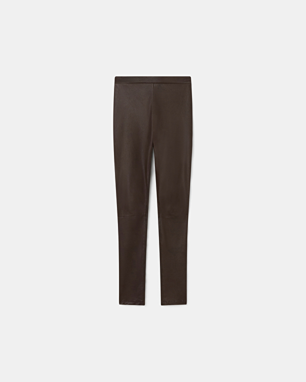 Piya Pants Chocolate Skinny Leather Pants ZAPA