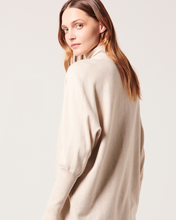Pruna sweater Beige turtleneck sweater ZAPA