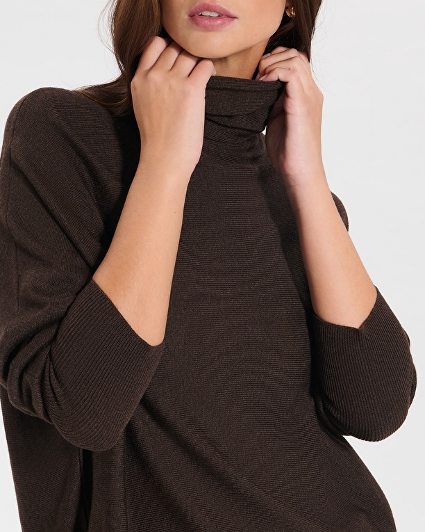 Pruna sweater Chocolate turtleneck sweater ZAPA