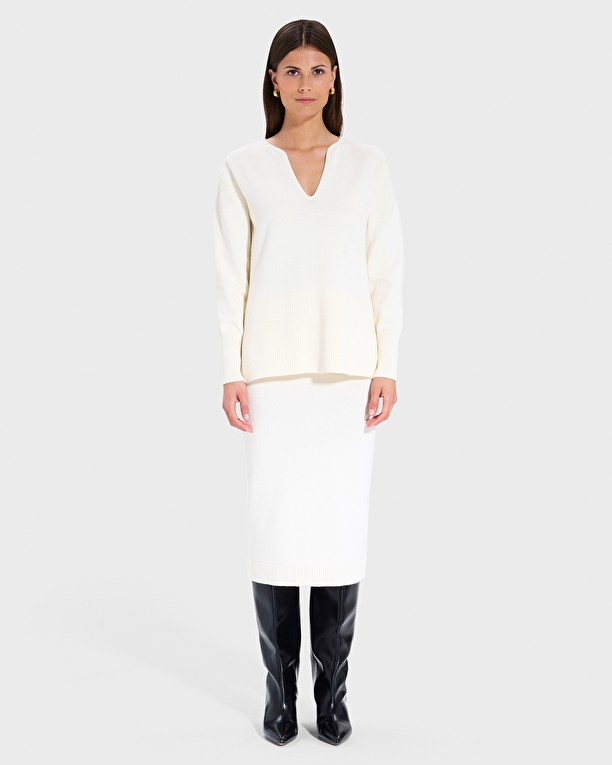 Nalani Sweater Ecru Loose Sweater ZAPA